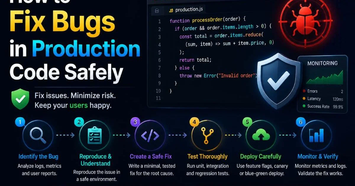How to Fix Bugs in Production Code Safely