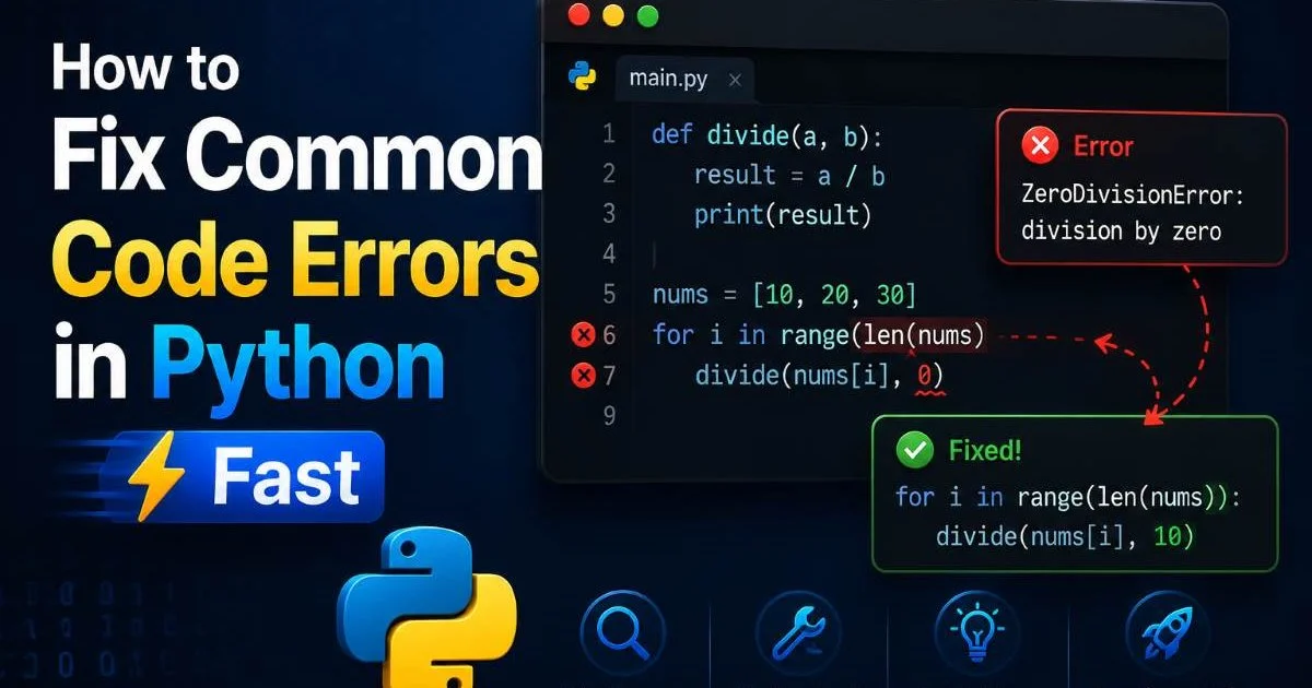 How to Fix Common Code Errors in Python Fast